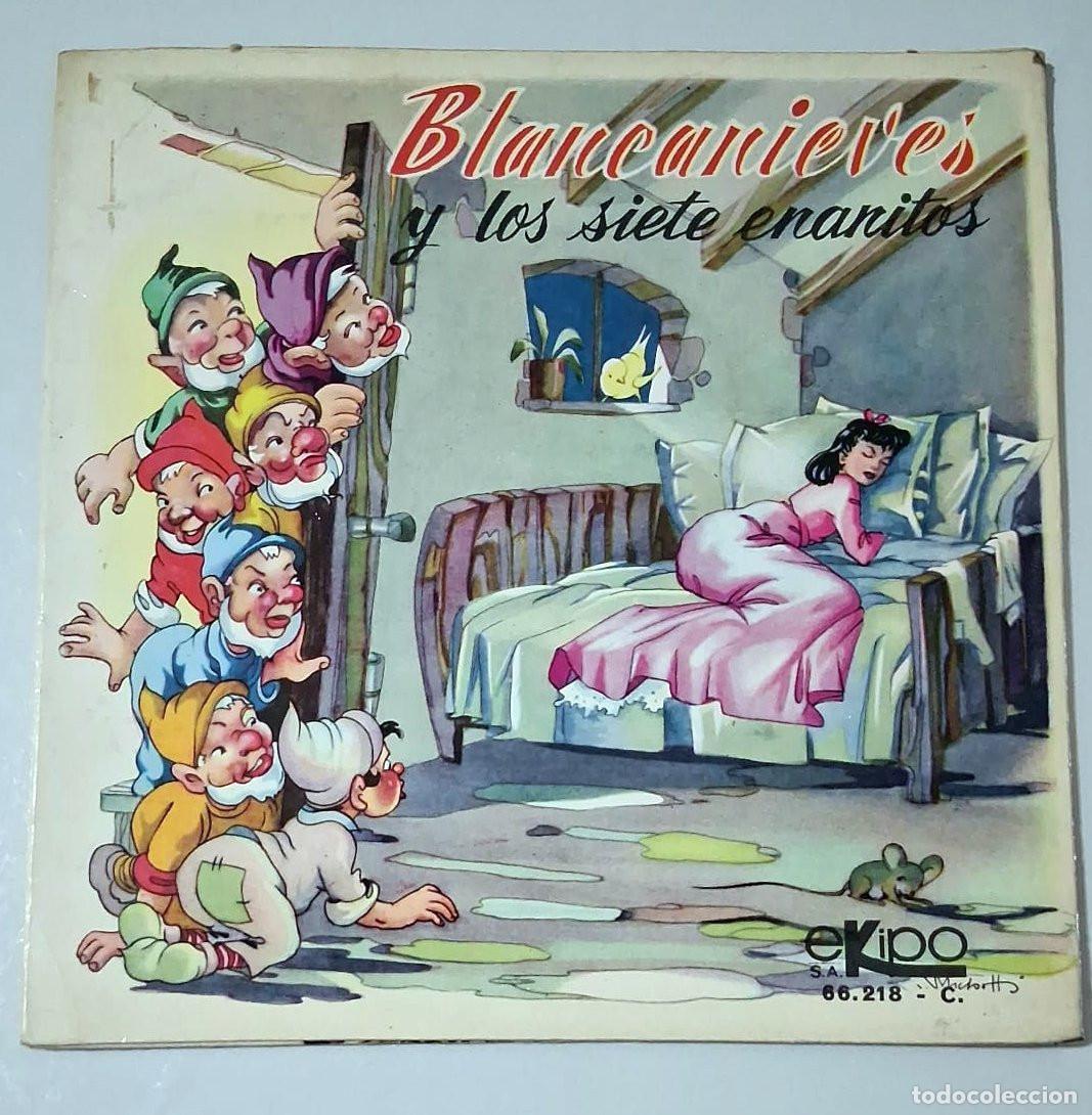 Discos de vinilo: Blancanieves y los siete enanitos &ndash; Ekipo 66.218-C &ndash; Disco cuento infantil 45 rpm &ndash; 1969