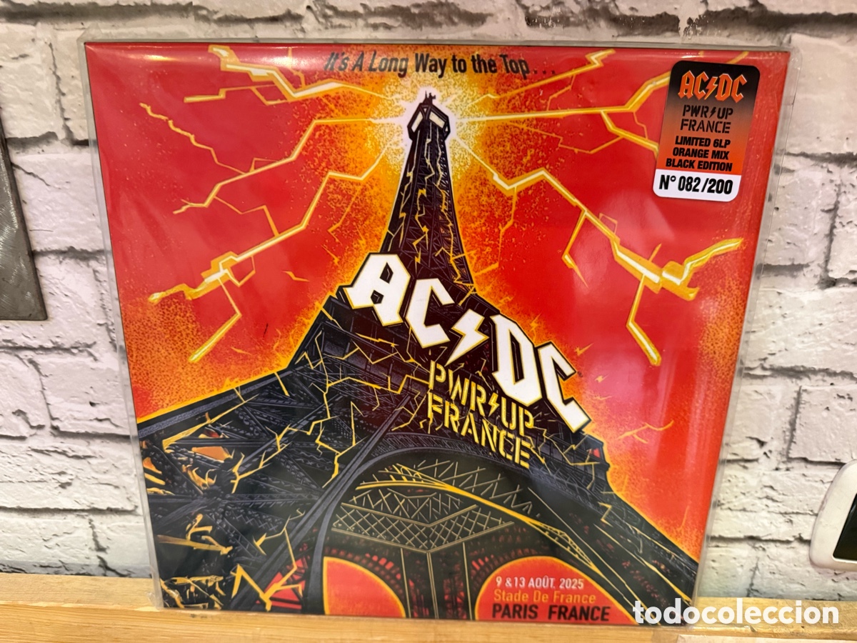 Discos de vinilo: AC/DC PWR/UP FRANCE &ndash; Edici&oacute;n Ultra Limitada. 6 vinilos naranja. Numerada.