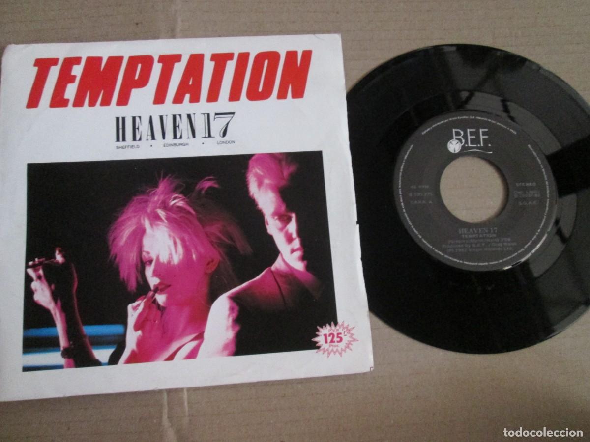 Discos de vinilo: HEAVEN 17 - Temptation / We Live so Fast. Single, ed espa&ntilde;ola 7&rdquo; 1983. Magn&iacute;fico estado VG+/NM