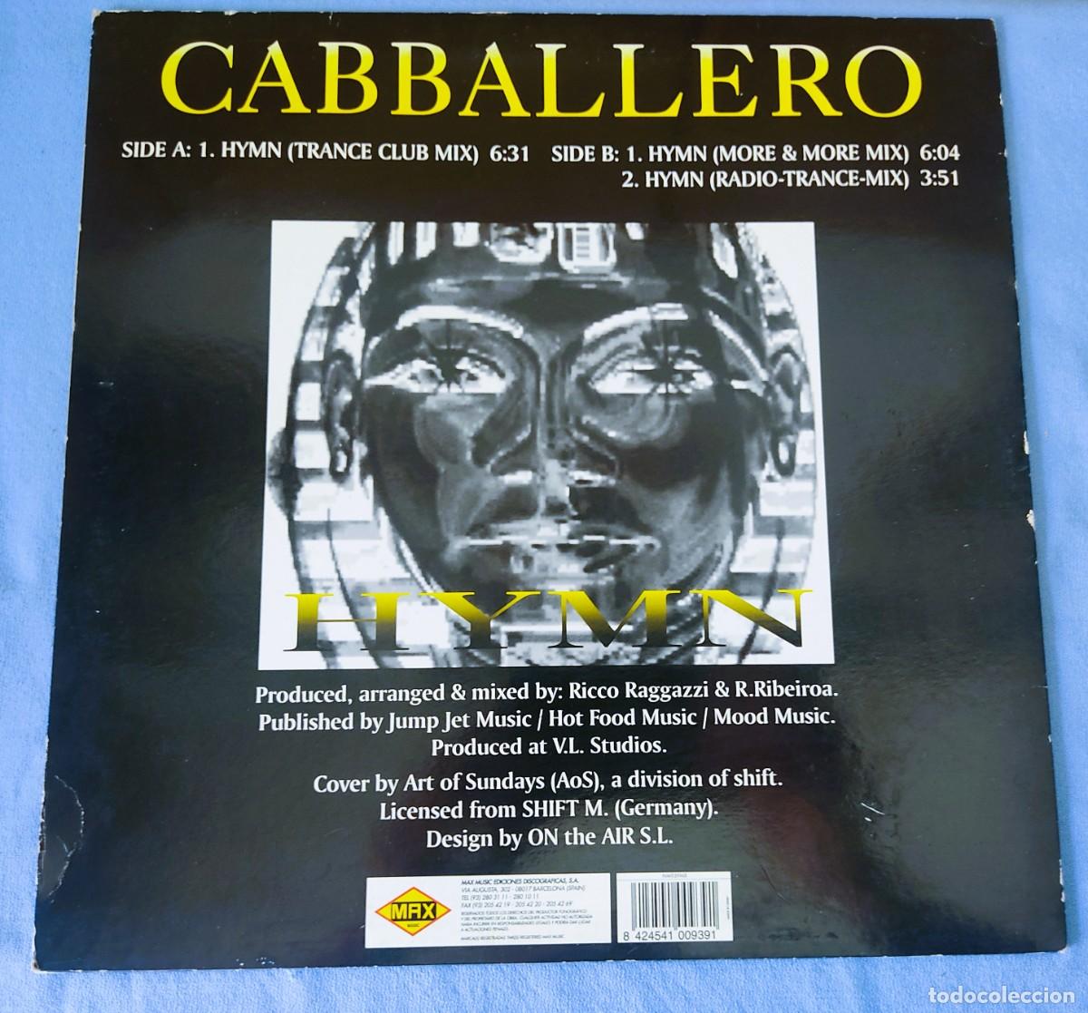Discos de vinilo: DISCO MAXI CABBALLERO HYMN - Foto 2