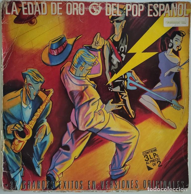 Discos de vinilo: VVAA. La Edad de Oro del Pop espa&ntilde;ol. Ariola, Spain 1987 (3 LP + 3 encartes)