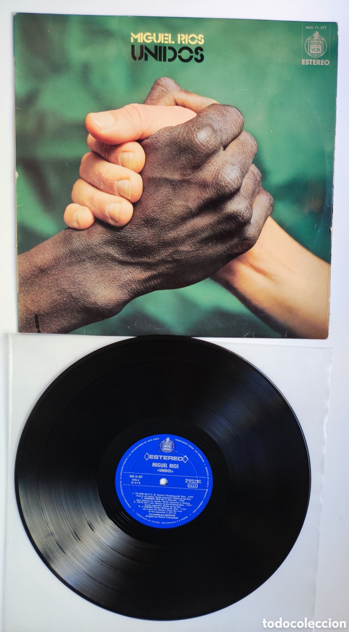 Discos de vinilo: LP 1971 - MIGUEL R&Iacute;OS / UNIDOS - 1&deg; EDICION HISPAVOX 1971