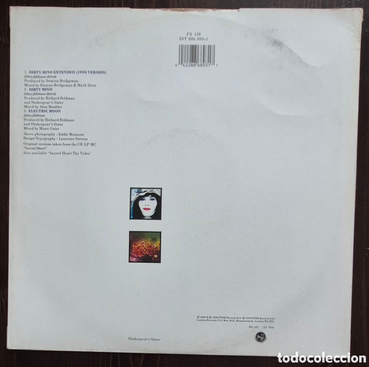 Discos de vinilo: MAXI - SHAKESPEARS SISTER - DIRTY MIND - 1990 INGLATERRA - Foto 2