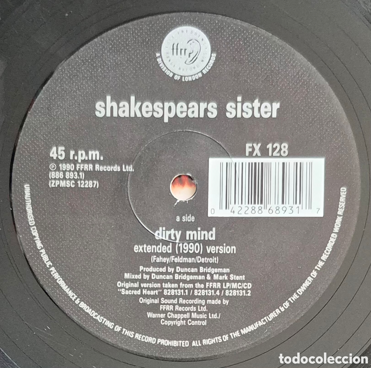 Discos de vinilo: MAXI - SHAKESPEARS SISTER - DIRTY MIND - 1990 INGLATERRA - Foto 3