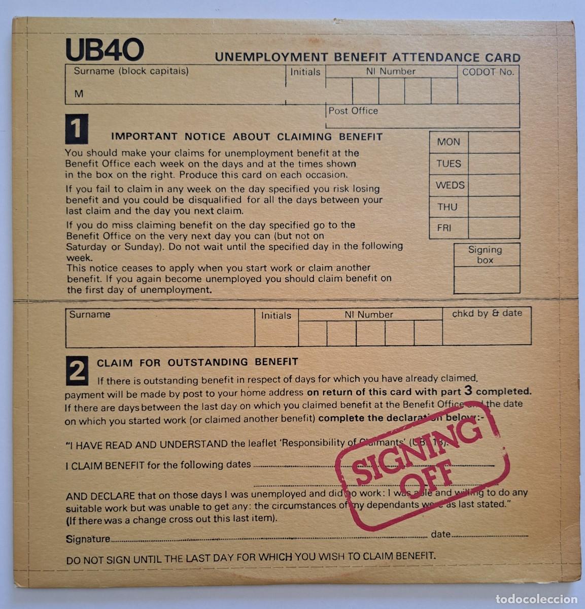Discos de vinilo: UB40 - SIGNING OFF (LP 33 Y MAXI 45) - Graduate Records &ndash; UB-1 - ITALY 1980