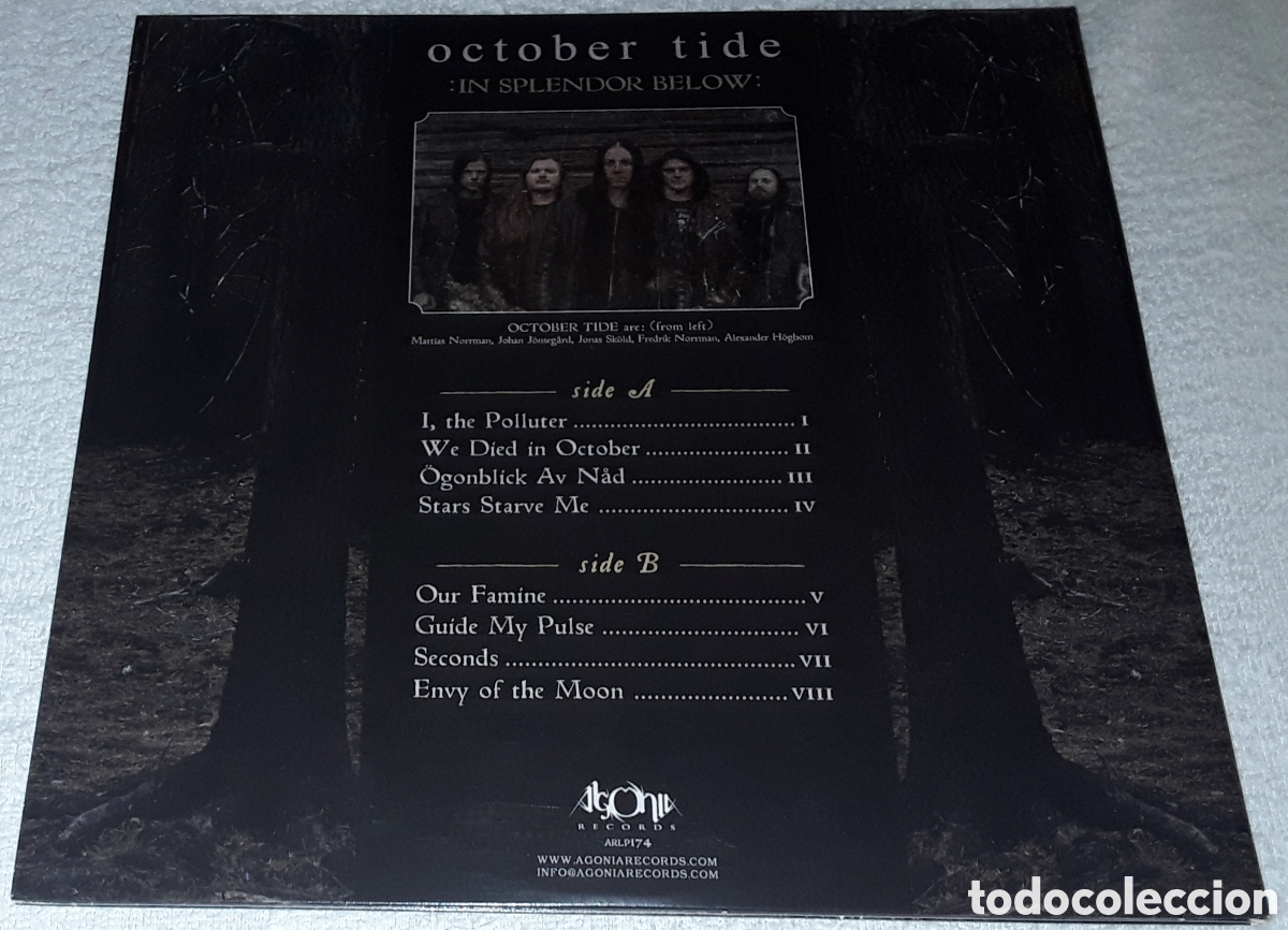 Discos de vinilo: LP - OCTOBER TIDE - IN SPLENDOR BELOW - GATEFOLD - EDICI&Oacute;N LIMITADA - Foto 3