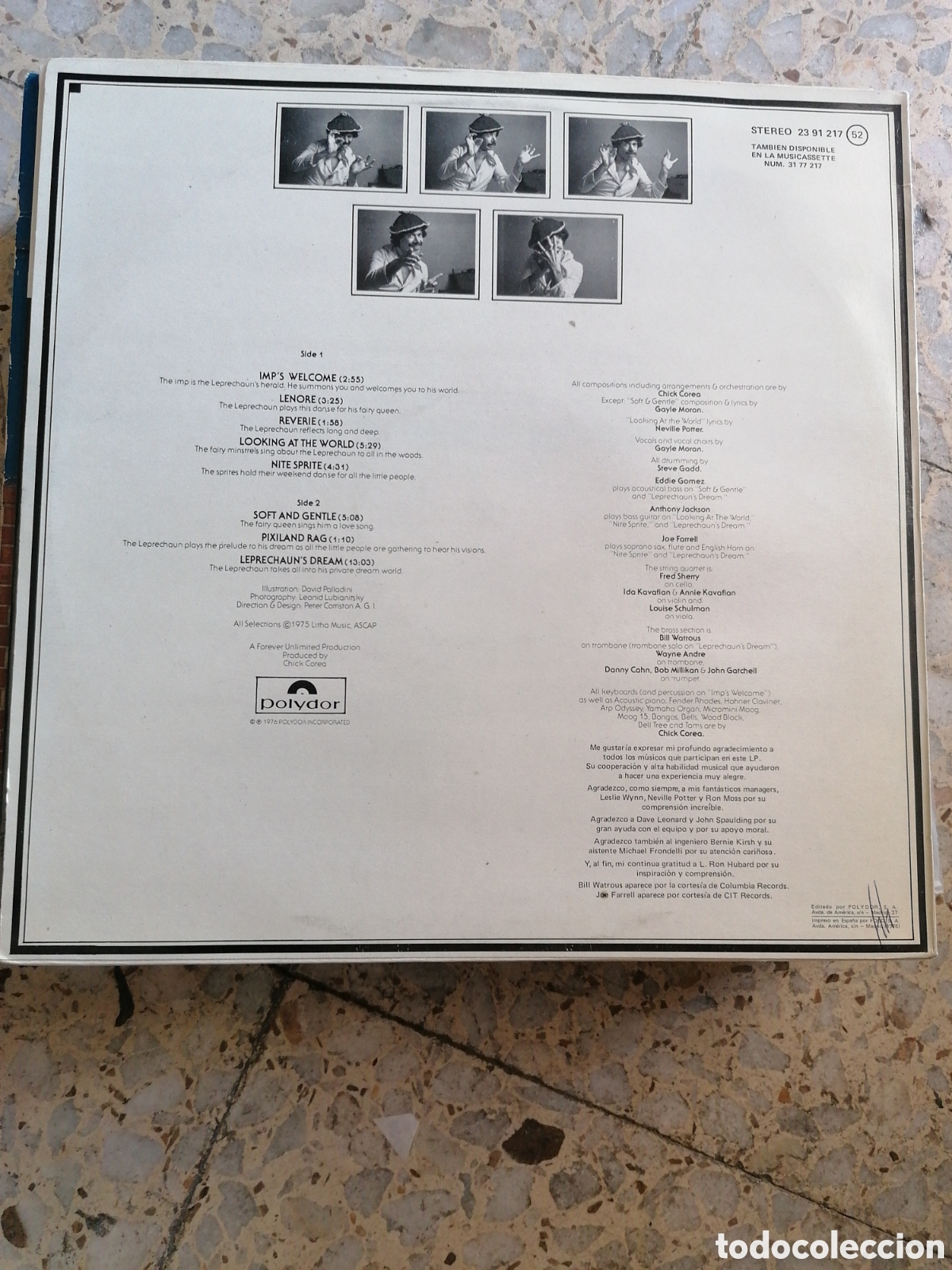 Discos de vinilo: LP CHICK COREA THE LEPRECHAUN 1976 ESPA&Ntilde;A EX - Foto 2