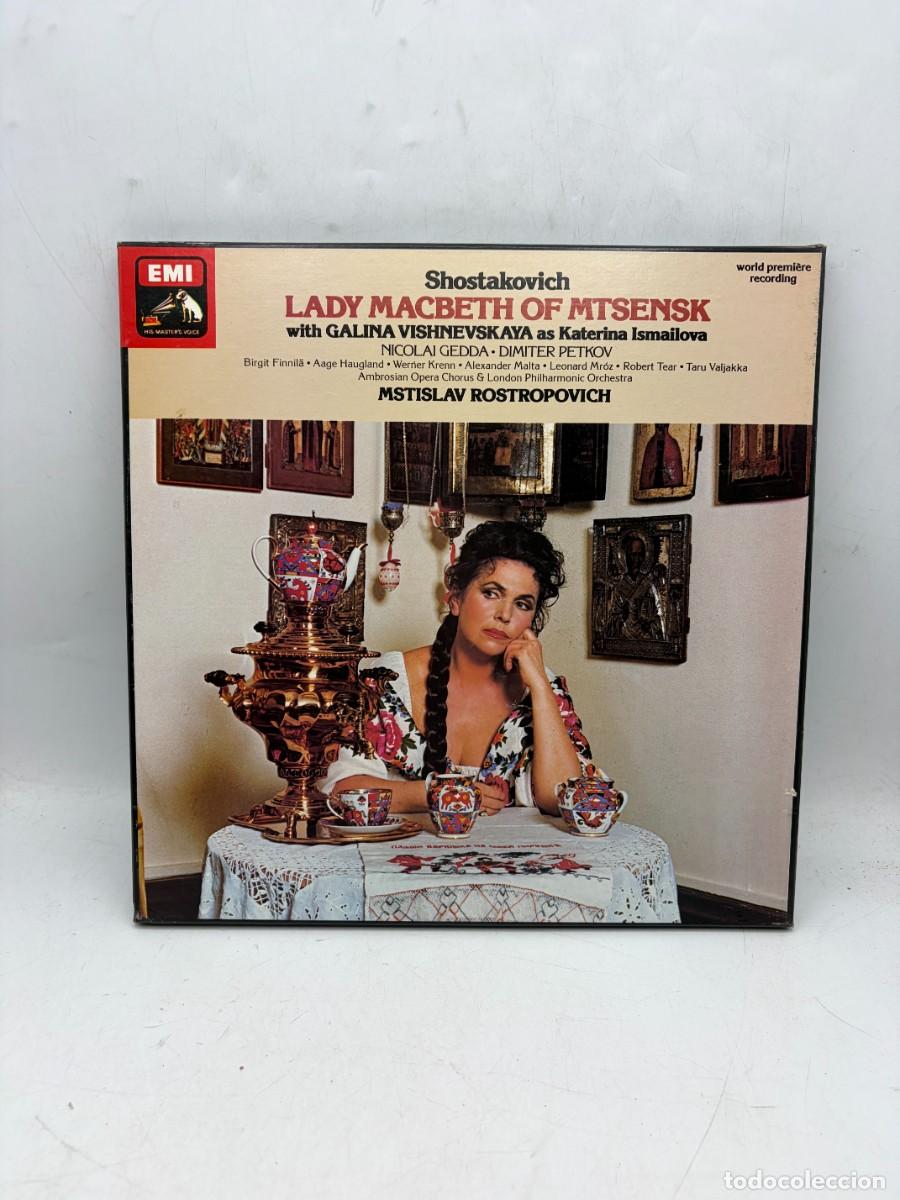 Discos de vinilo: LP - SHOSTAKOVICH - LADY MACBETH OF MTSENSK - ROSTROPOVICH - EMI HMV - 3 LP