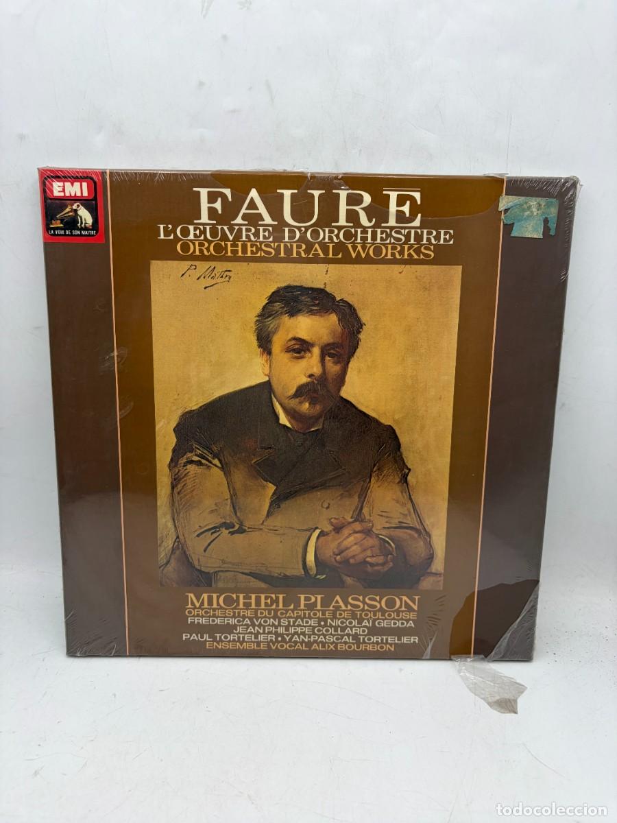 Discos de vinilo: LP - FAURE - L'OEUVRE D'ORCHESTRE / ORCHESTRAL WORKS - MICHEL PLASSON - EMI - CAJA 4 LP - PRECINTADO