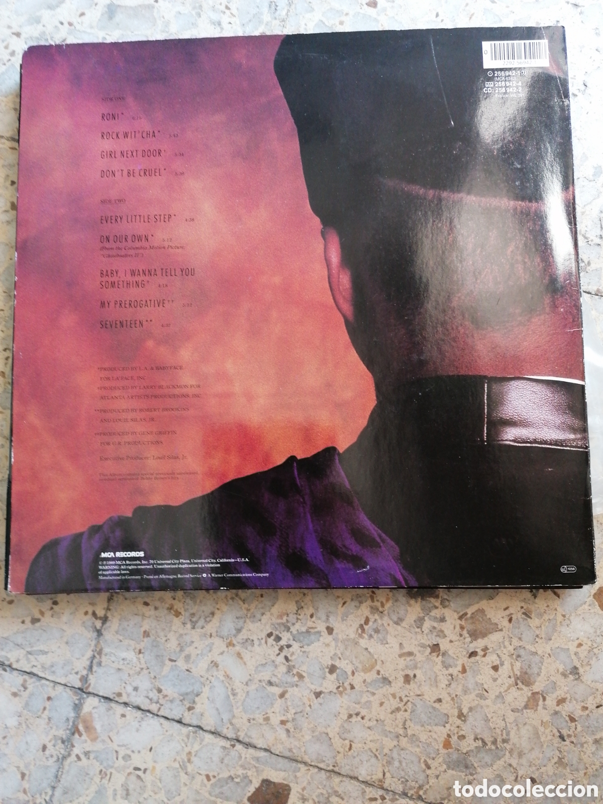 Discos de vinilo: LP BOBBY BROWN DANCE YA KNOW IT 1989 GERMANY INSERT - Foto 2