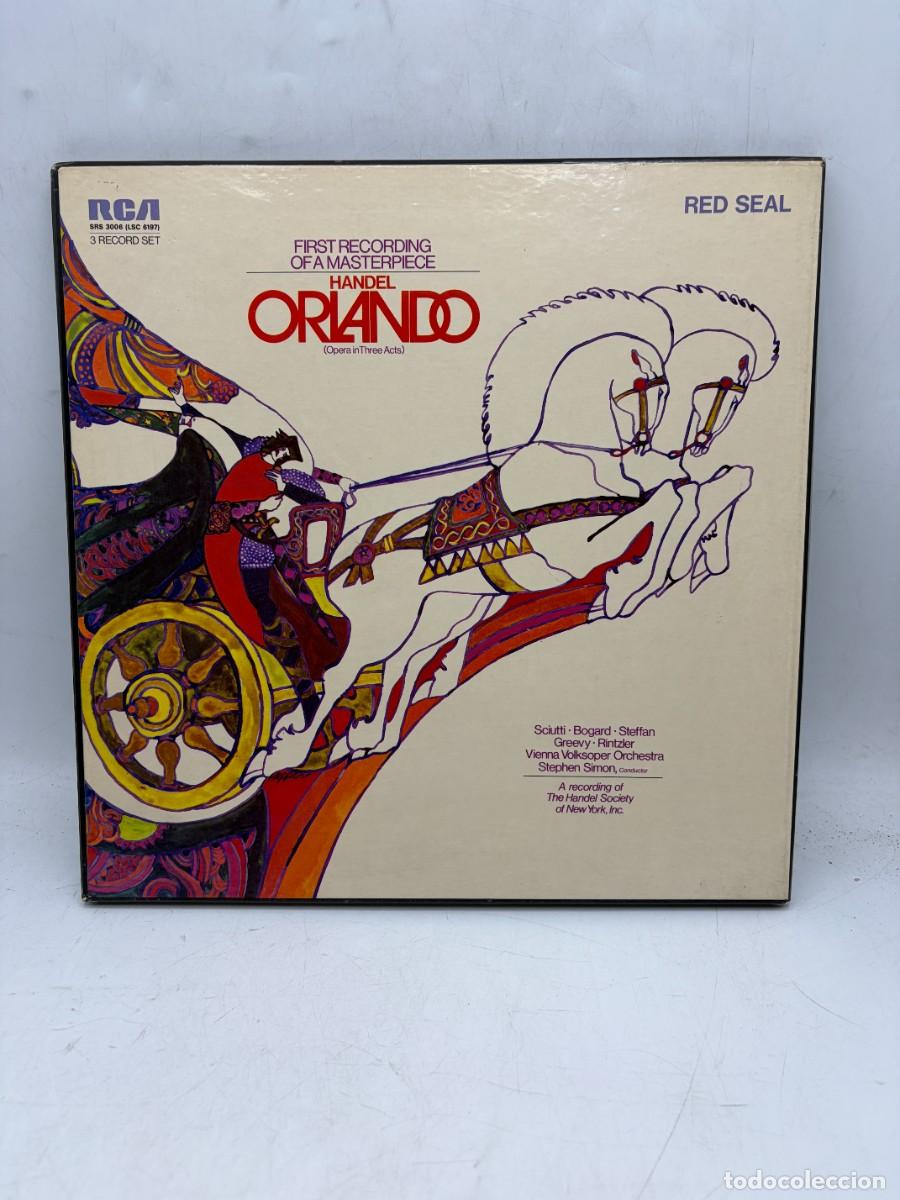 Discos de vinilo: LP 3 DISCOS - HANDEL - ORLANDO - STEPHEN SIMON - VIENNA VOLKSOPER ORCHESTRA - RCA RED SEAL