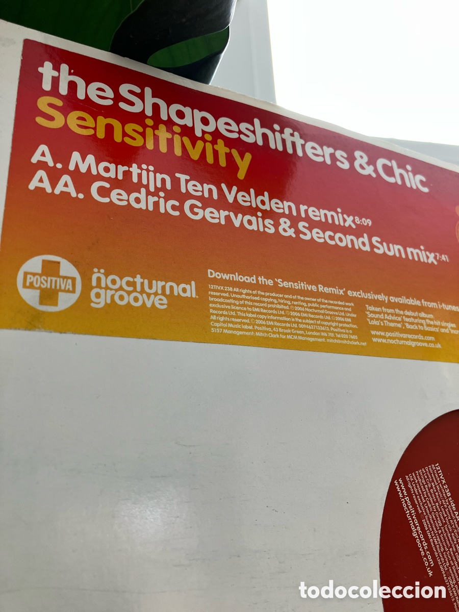 Discos de vinilo: The Shapeshifters & Chic - Sensitivity - Foto 3
