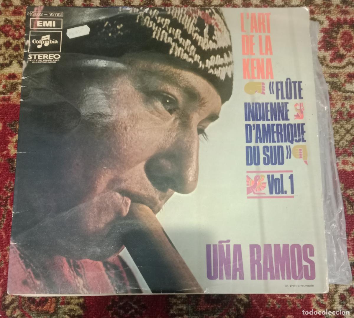 Discos de vinilo: U&ntilde;a Ramos &ndash; L'art De La Kena &rdquo;Fl&ucirc;te Indienne D'Am&eacute;rique Du Sud&rdquo; Lp Francia 1971