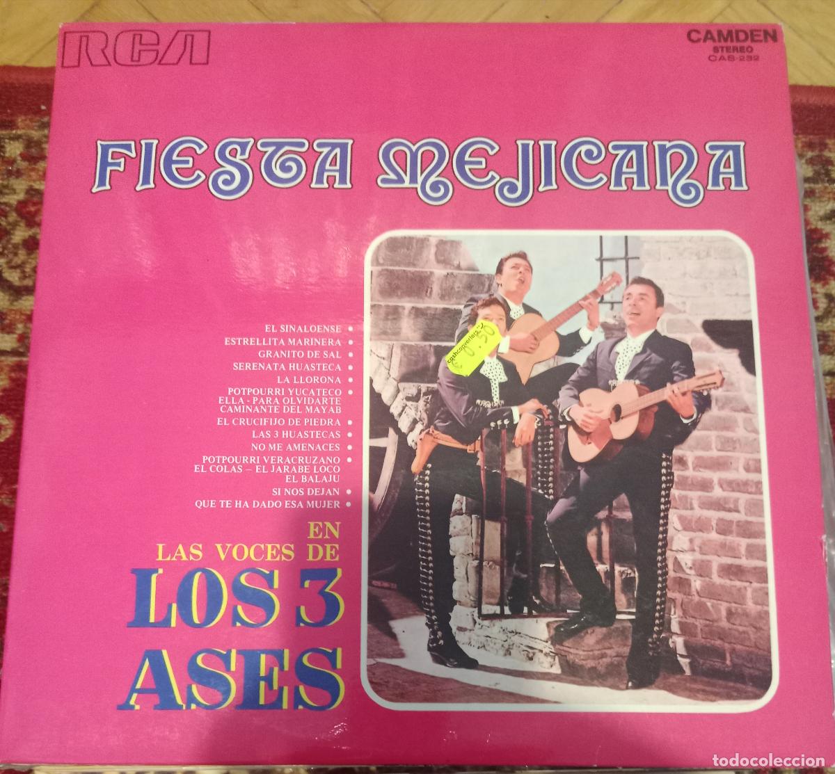 Discos de vinilo: Los 3 Ases &ndash; Fiesta Mejicana Lp Espa&ntilde;a 1972