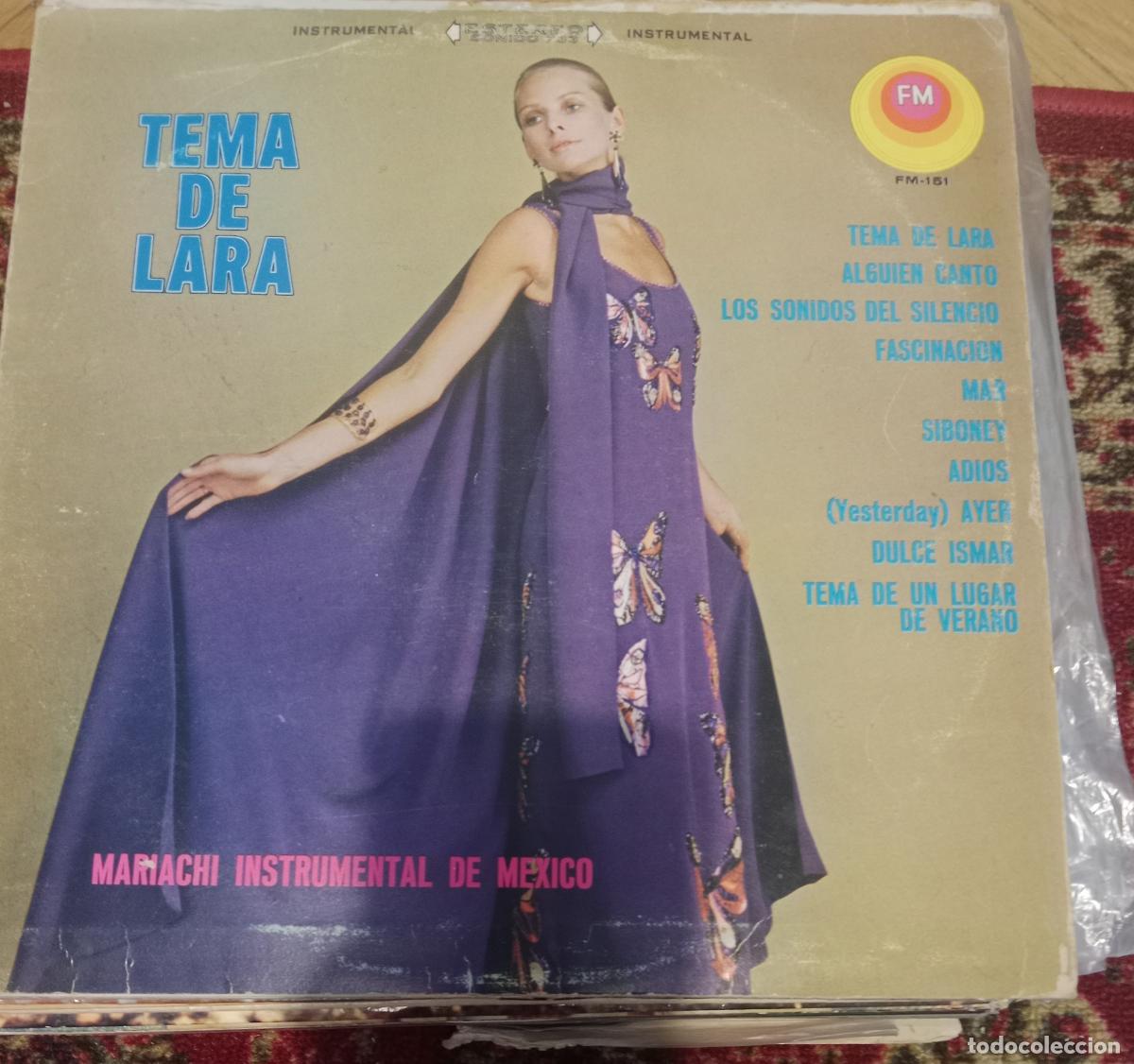 Discos de vinilo: Mariachi Instrumental De M&eacute;xico De Rafael Arteaga &ndash; Tema De Lara Lp Mexico 1970