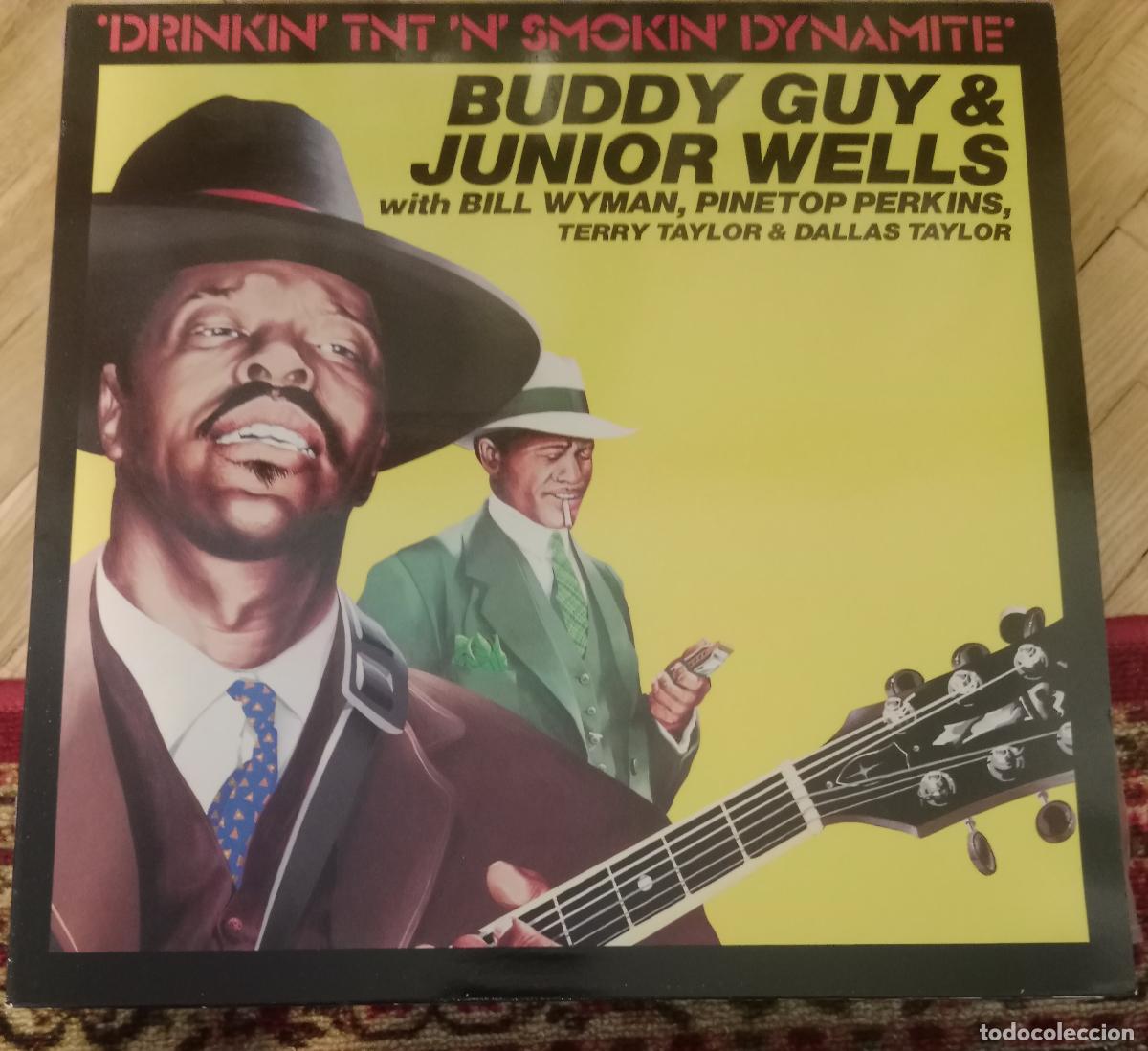 Discos de vinilo: Buddy Guy & Junior Wells With Bill Wyman... - Drinkin' Tnt 'N' Smokin' Dynamite Lp UK 1974
