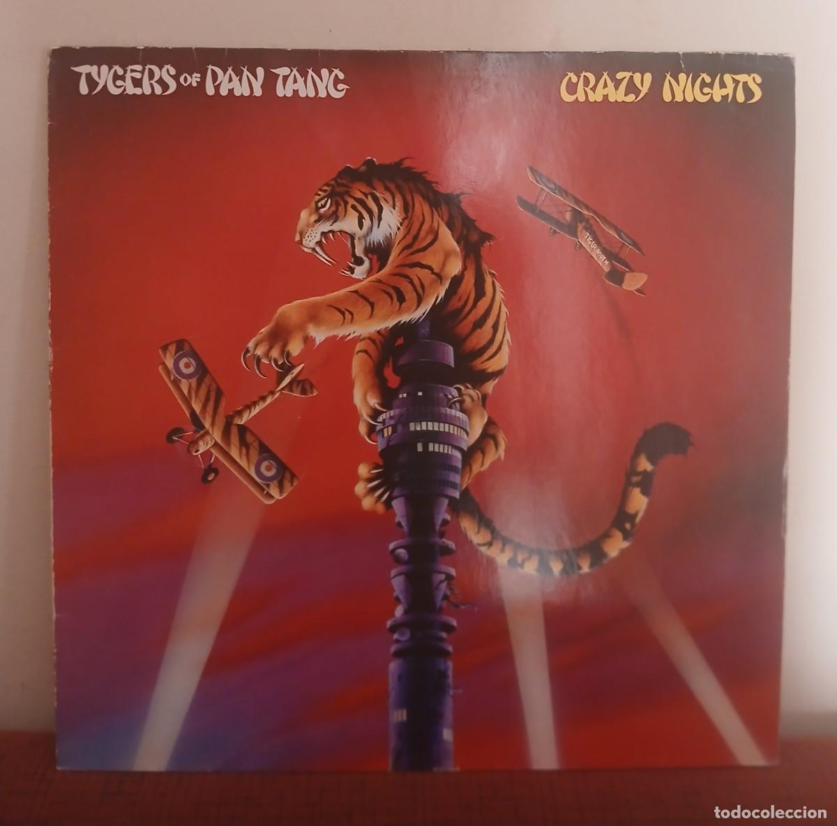 Discos de vinilo: VINILO CRAZY NIGHTS - LP DE TYGERS OF PAN TANG EN MUY BUEN ESTADO