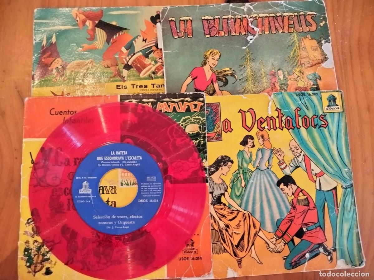Discos de vinilo: Singles cuentos infantiles a color.