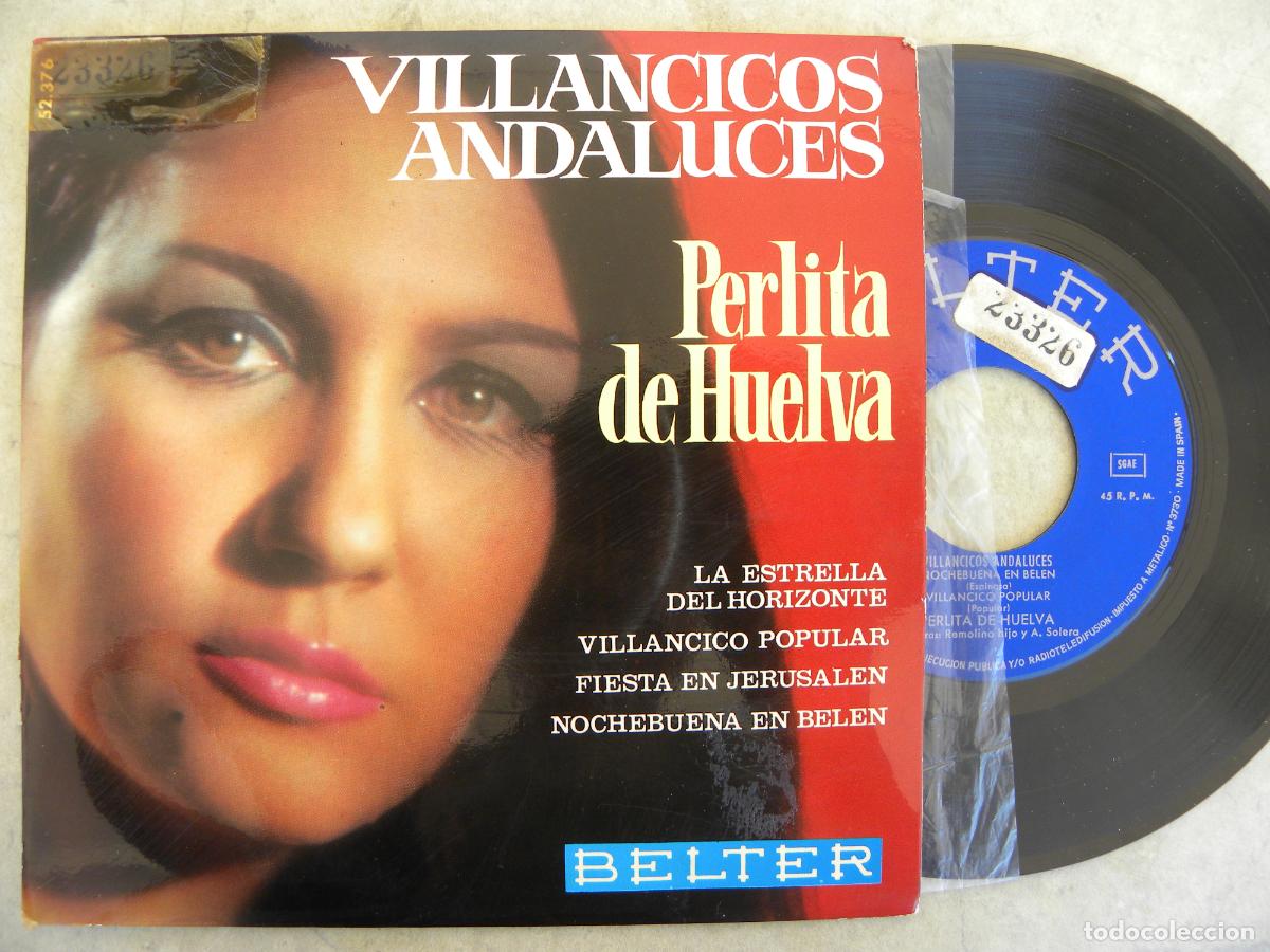 Vinyl-Schallplatten: PERLITA DE HUELVA -VILLANCICOS ANDALUCES -EP 1970 -BUEN ESTADO