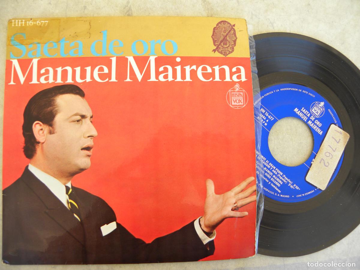Discos de vinilo: MANUEL MAIRENA SAETA DE ORO -EP 1968