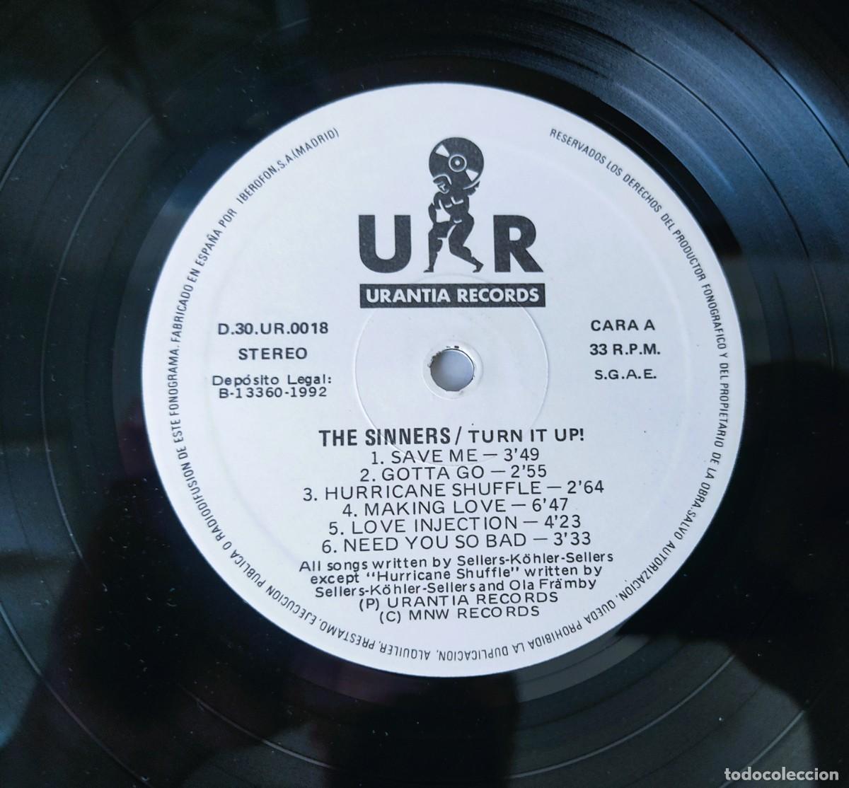 Discos de vinilo: DISCO LP THE SINNERS TURN IT UP! - Foto 4