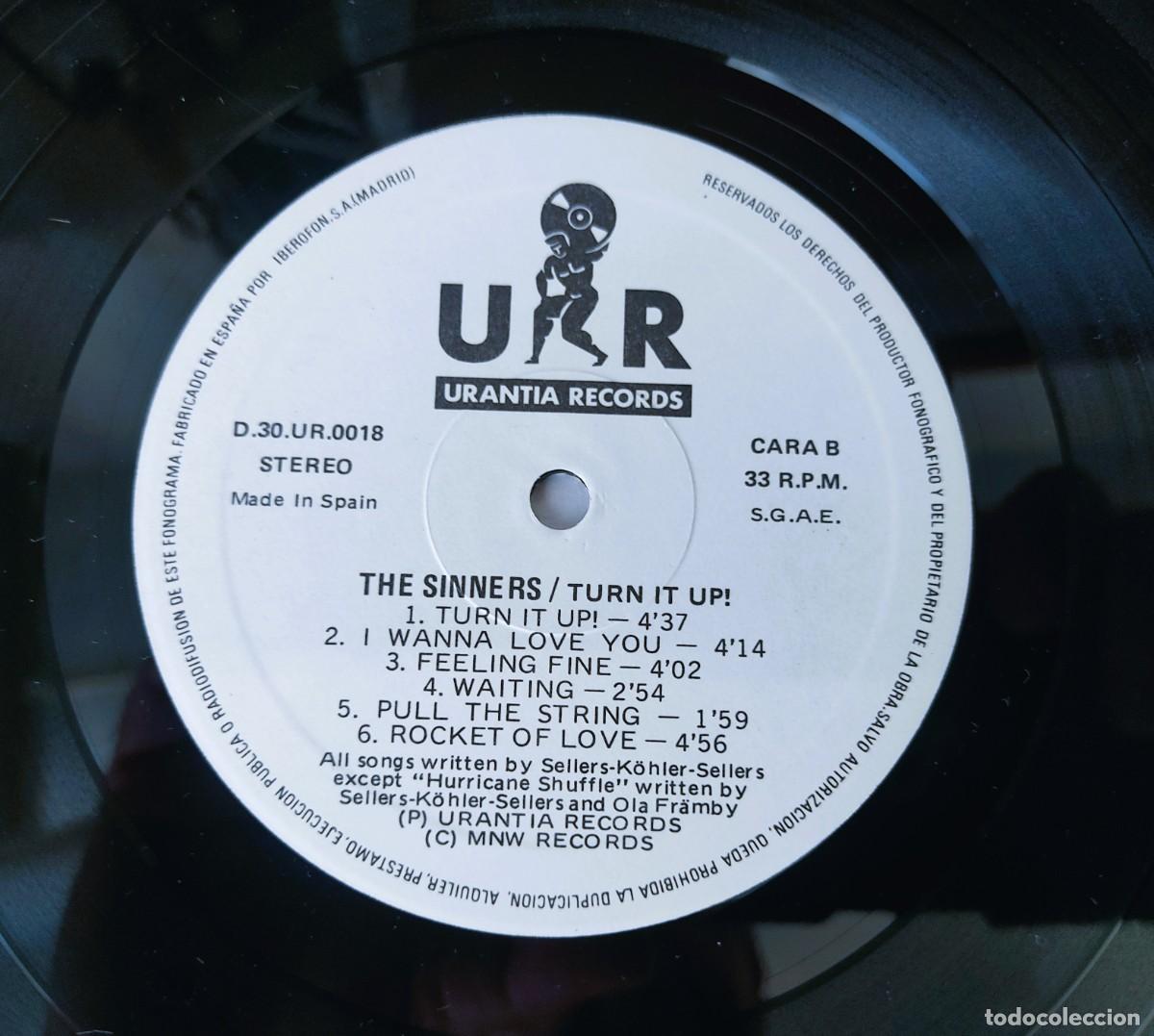 Discos de vinilo: DISCO LP THE SINNERS TURN IT UP! - Foto 6