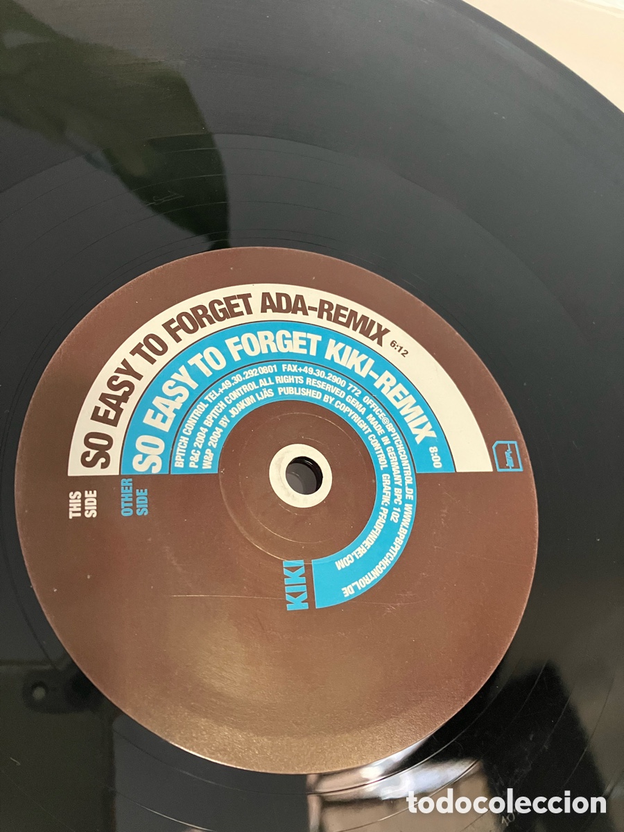 Discos de vinilo: Kiki - So Easy To Forget(Remixes) - Foto 4