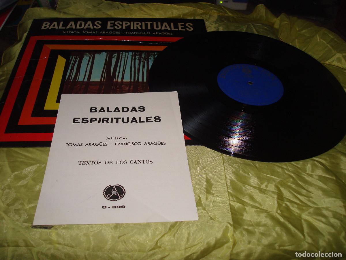 Discos de vinilo: BALADAS ESPIRITUALES. TOMAS Y FRANCISCO ARAGUES. DISCOTECA PAX, 1972. CON INSERT