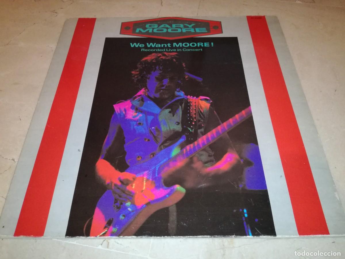 Discos de vinilo: GARY MOORE-WE WANT MOORE-RECORDED LIVE IN CONCERT-DOBLE LP-ORIGINAL ESPA&Ntilde;OL 1984