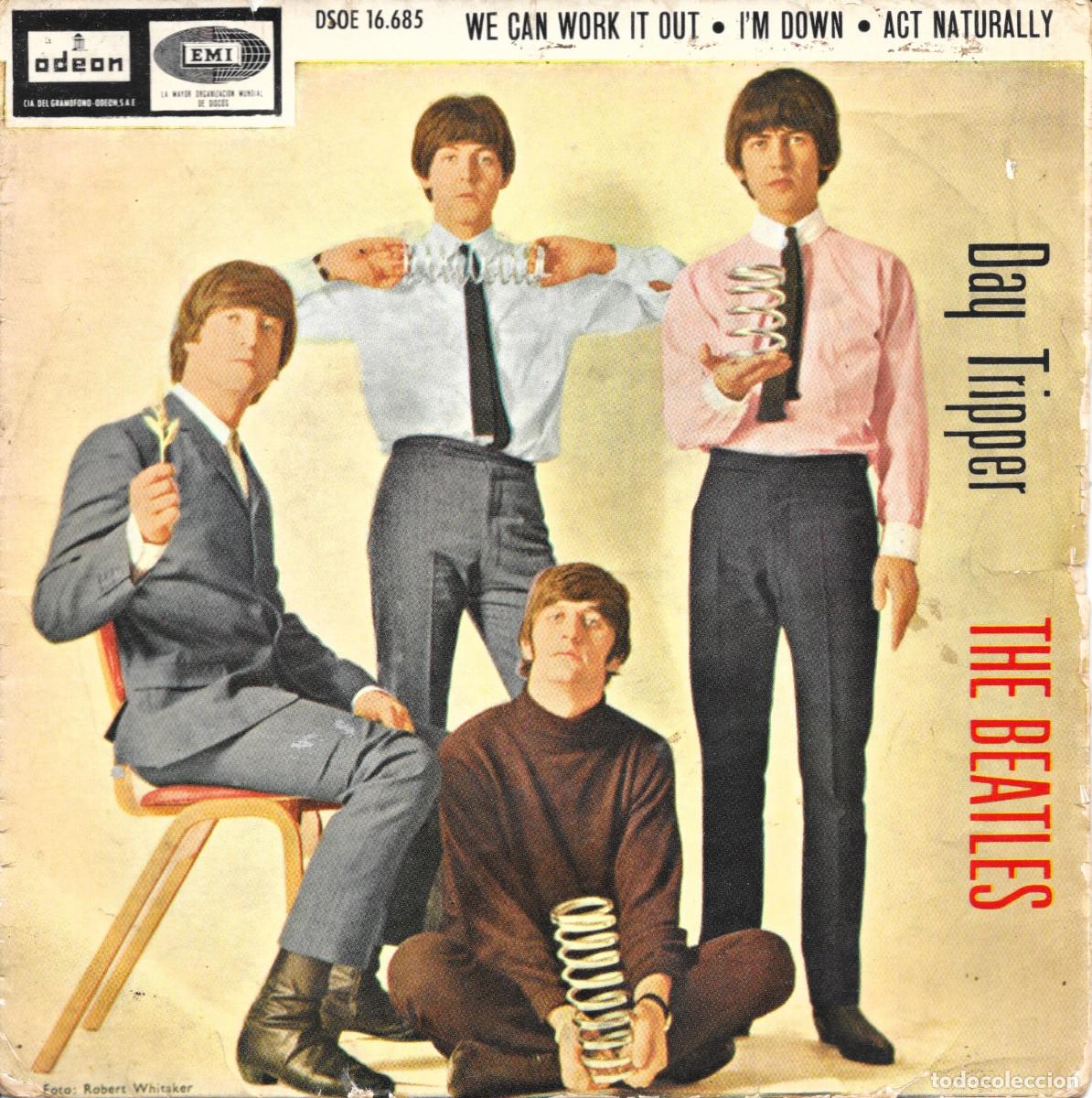 Discos de vinilo: EP Day Tripper / We can work it out / I'm down / Act naturally - Beatles