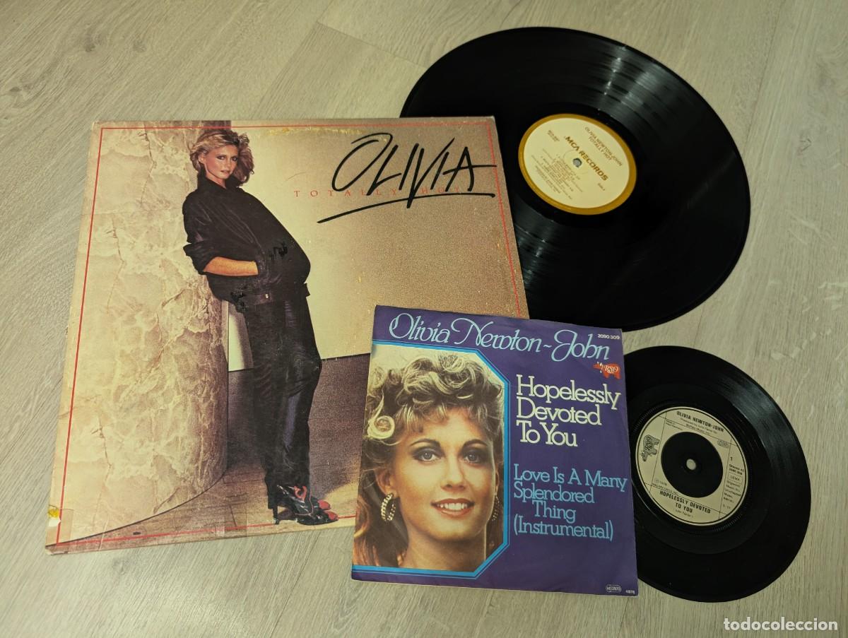Discos de vinilo: OLIVIA NEWTON JOHN - LOTE DE LP - TOTALLY HOT DE 1978 - U.S.A & SINGLE HOPELESSLY DEVOTED TO YOU