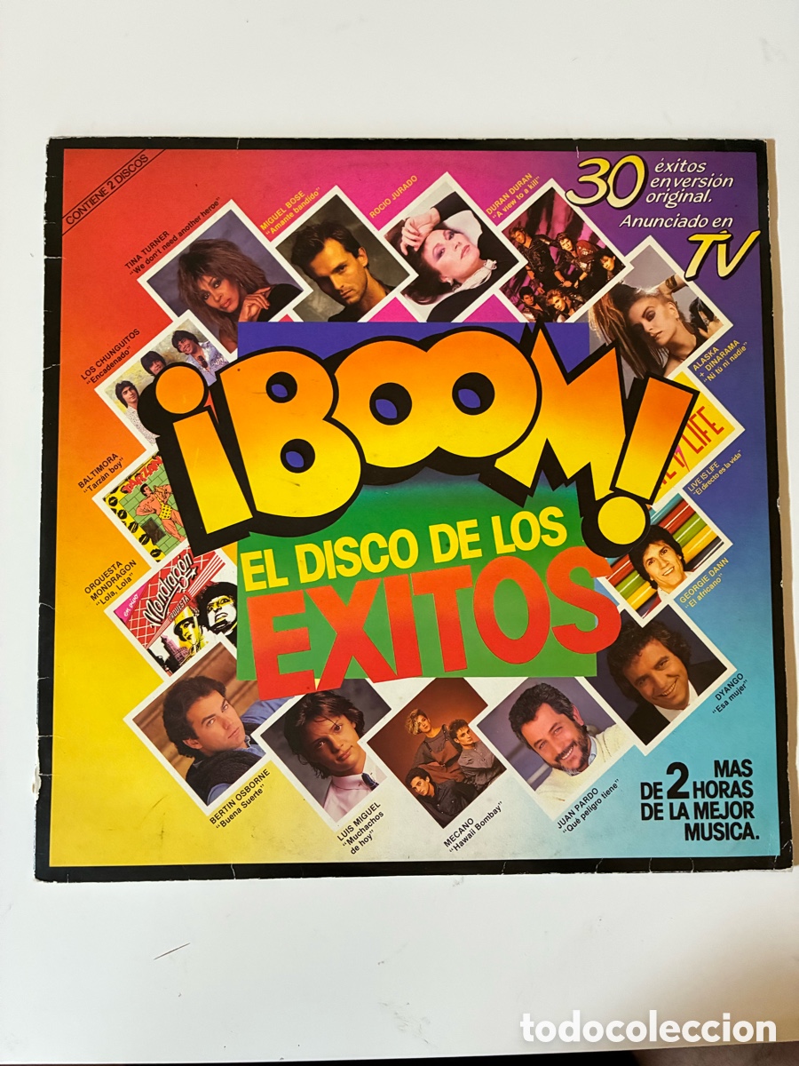 Discos de vinilo: Boom,El Disco De Los Exitos - DOBLE LP EMI 1985 - BOWIE, ALASKA, HOMBRES G, MECANO, SCORPIONS ETC