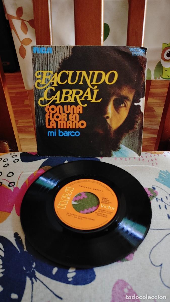 Discos de vinilo: FACUNDO CABRAL-SINGLE CON UNA FLOR EN LA MANO