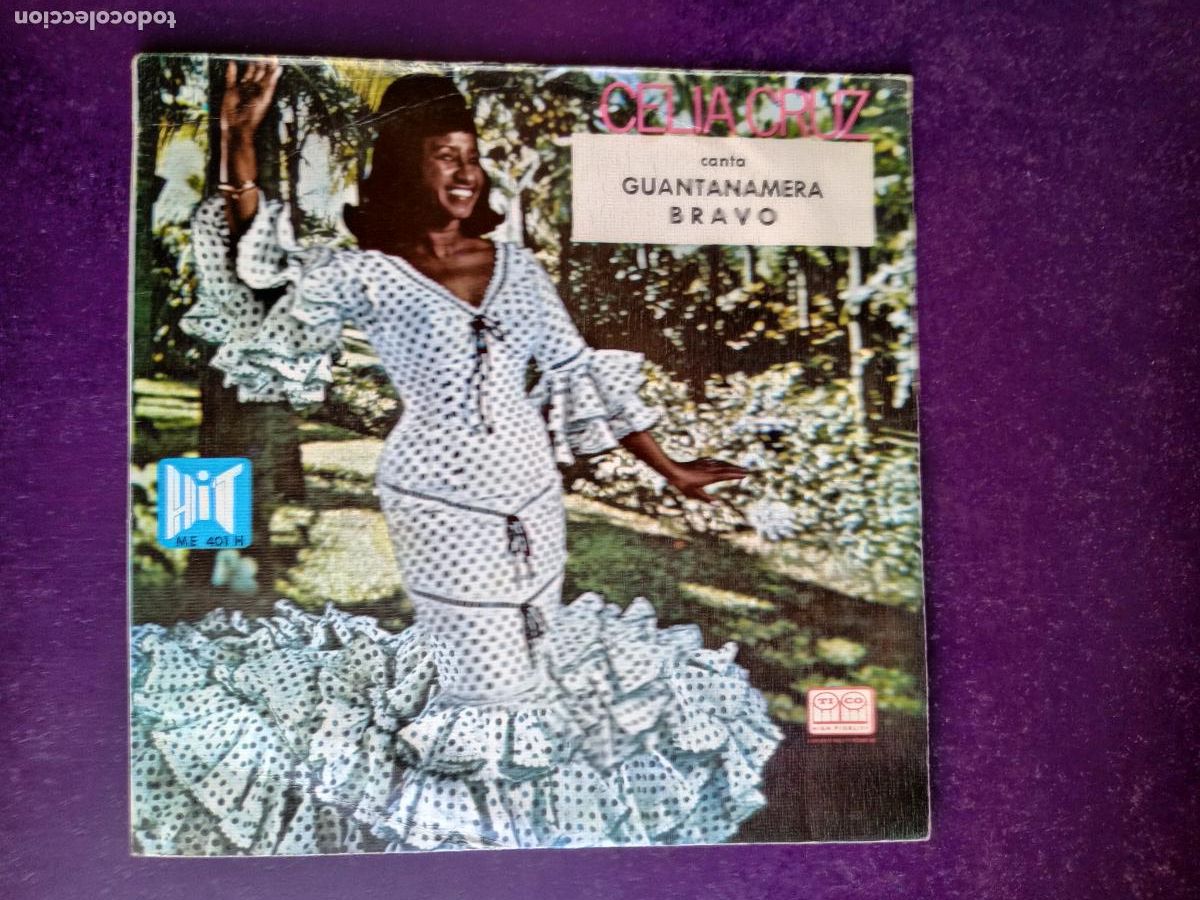 Discos de vinilo: Celia Cruz &lrm;&ndash; Canta Guantanamera / Bravo - Sg HIT 1966 - SIN APENAS USO