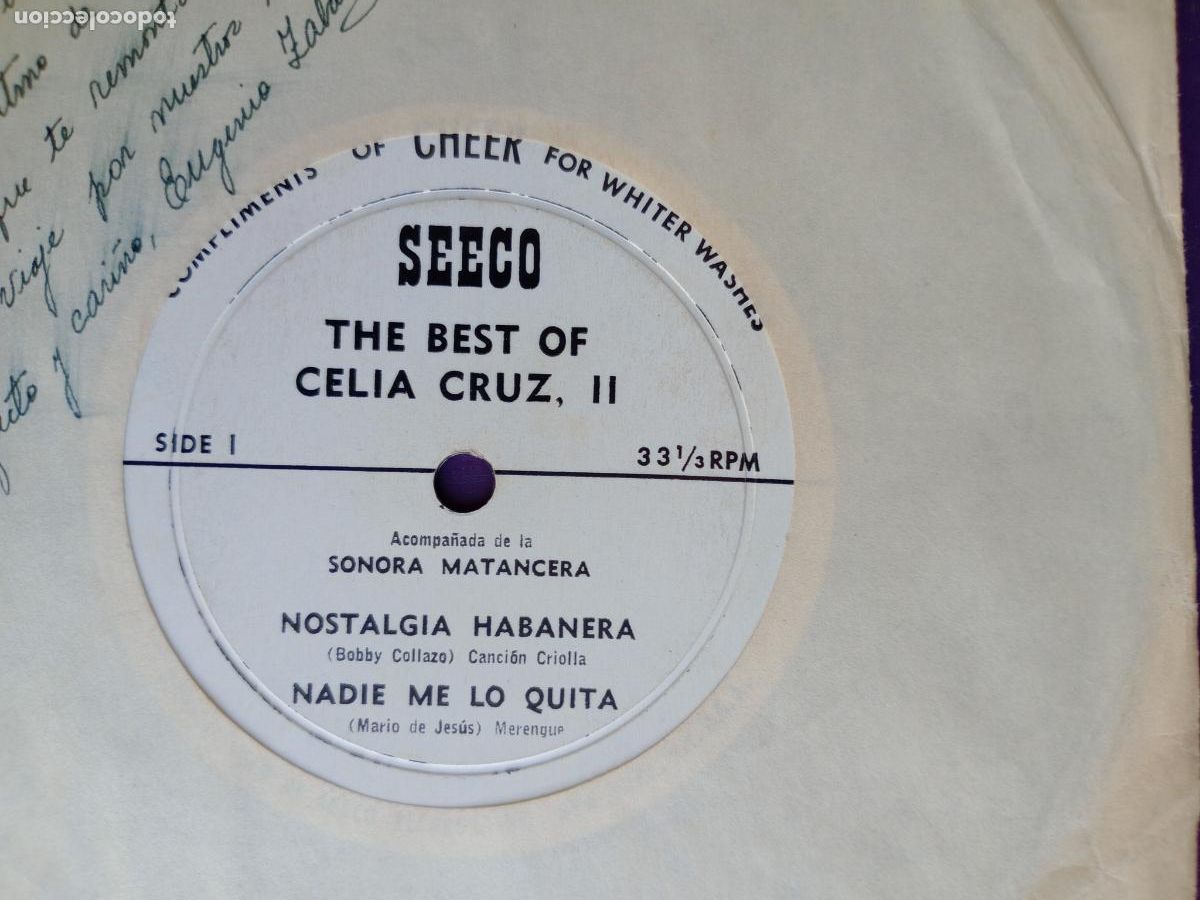 Discos de vinilo: Celia Cruz &lrm;&ndash; The best of Celia Cruz 2 - EP SEECO 1963 PROMO - PUBLICIDAD CHEER - POCO USO