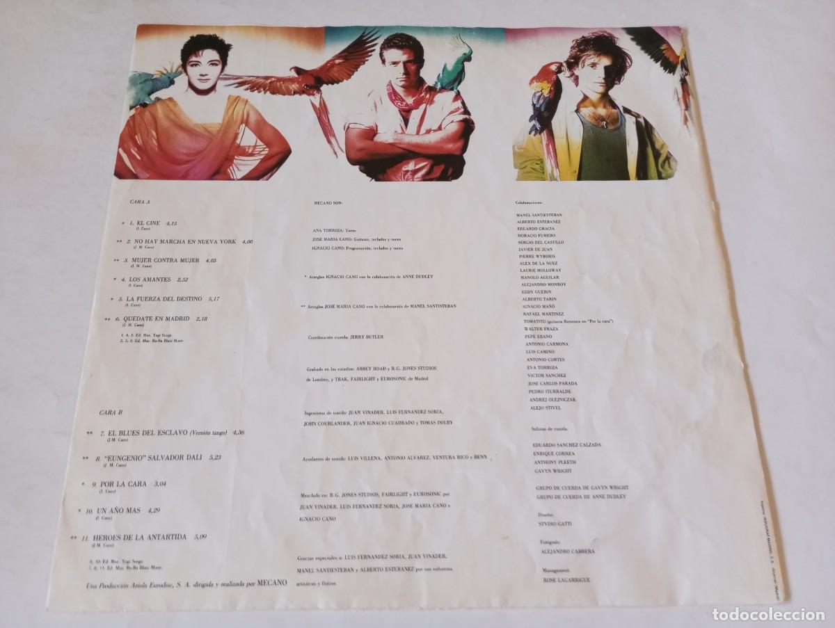 Discos de vinilo: Mecano &ndash; Descanso Dominical - 1988 - LP - Foto 3