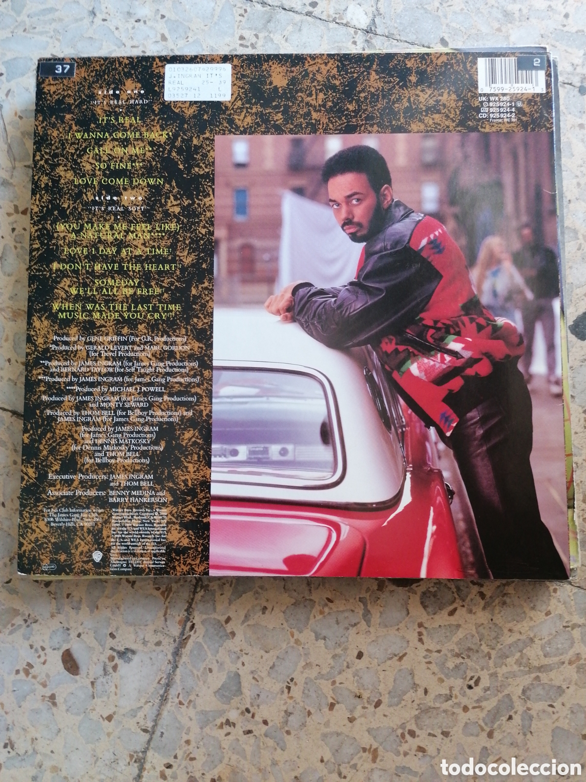 Discos de vinilo: LP JAMES INGRAM IT&acute;S REAL 1989 GERMANY INSERT - Foto 2