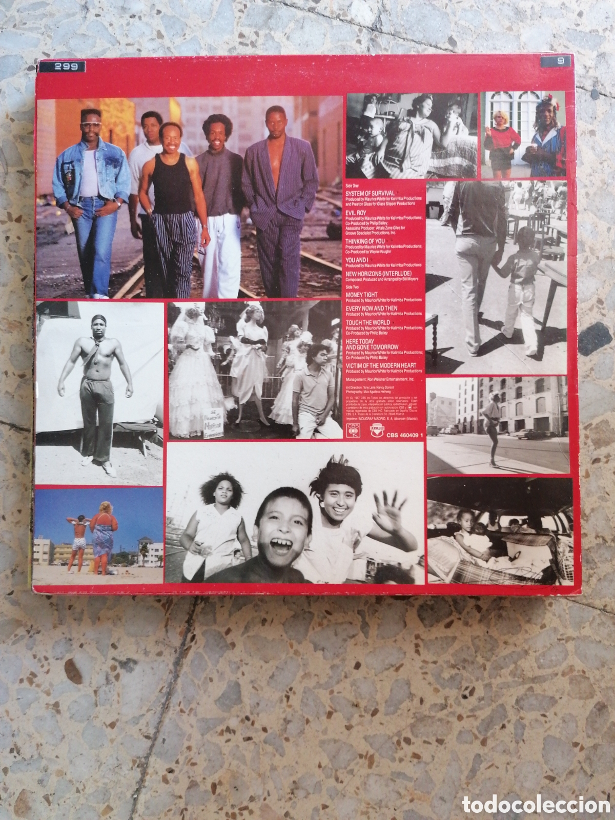 Discos de vinilo: LP EARTH WIND FIRE TOUCH THE WORLD 1987 ESPA&Ntilde;A INSERT - Foto 2