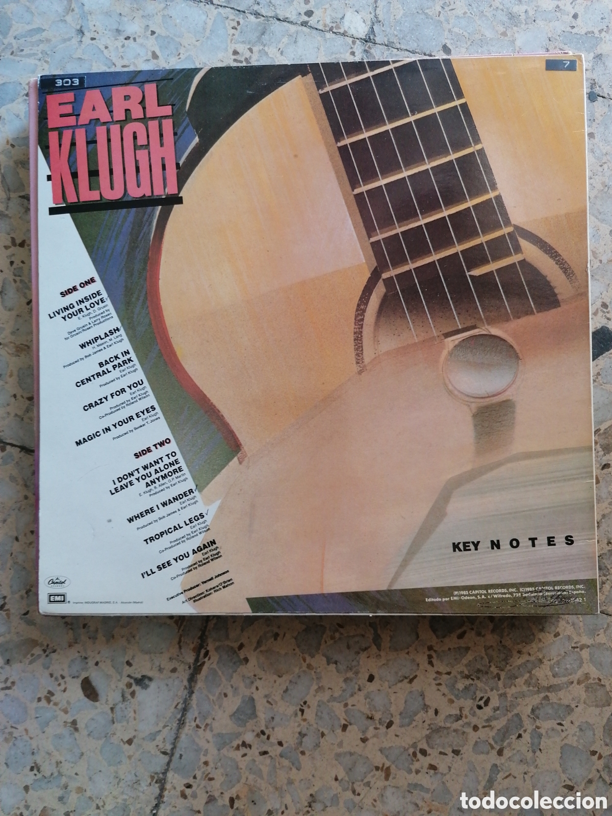 Discos de vinilo: LP EARL KLUGH KEY NOTES 1985 ESPA&Ntilde;A - Foto 2