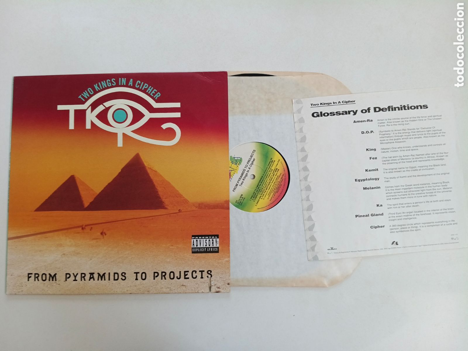 Discos de vinilo: TWO KINGS IN A CIPHER - From Pyramids To Projects - LP ORIG USA 1991 // HIP HOP BAD BAD BOY RECORDS