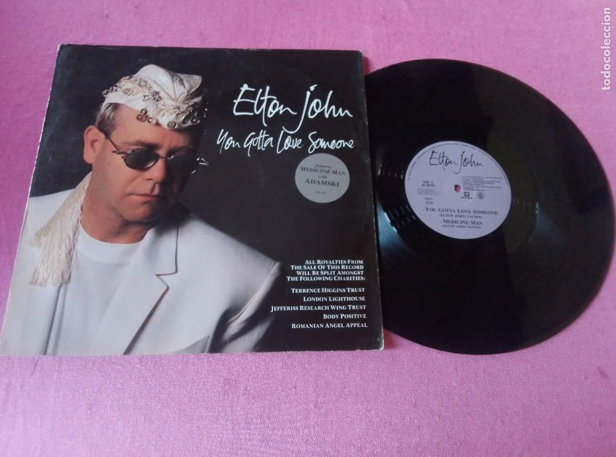 Discos de vinilo: ELTON JOHN YOU GOTTA LOVE SOMEONE 1990 LP L133