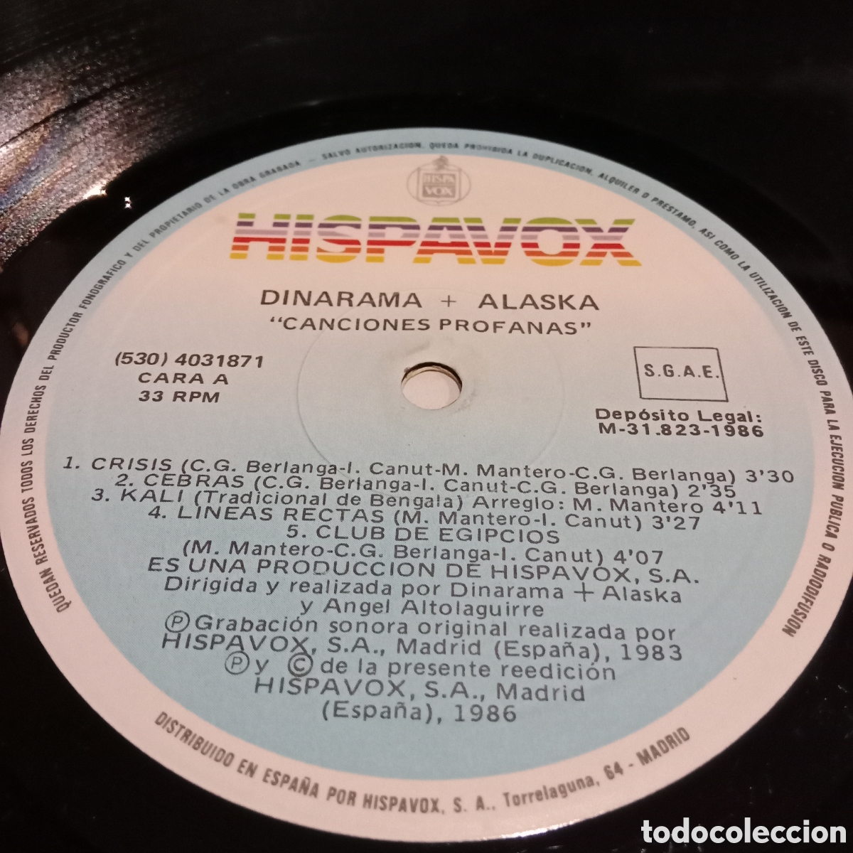 Discos de vinilo: DINARAMA + ALASKA - CANCIONES PROFANAS - LP - Foto 6