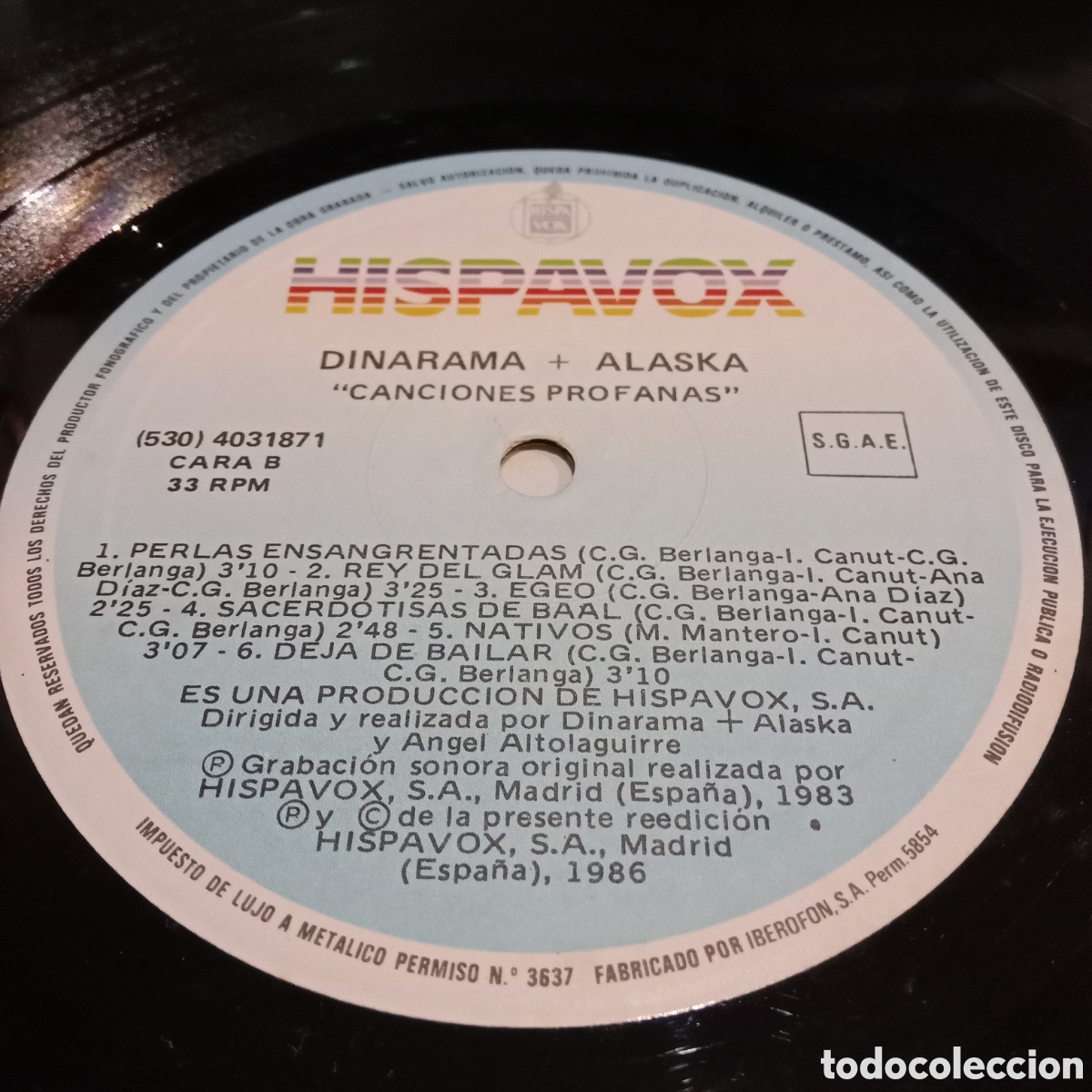 Discos de vinilo: DINARAMA + ALASKA - CANCIONES PROFANAS - LP - Foto 7
