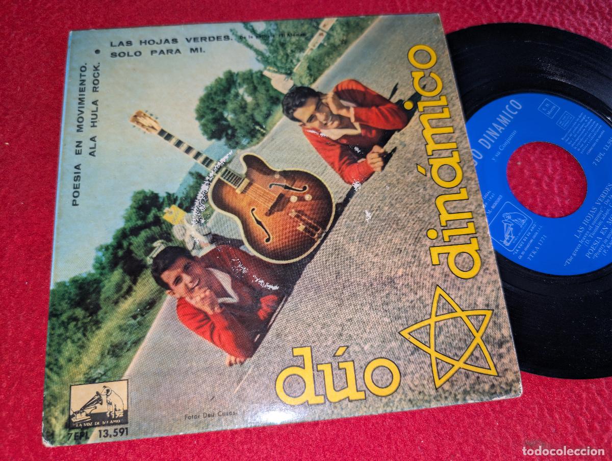 Discos de vinilo: DUO DINAMICO Las hojas verdes/Solo para mi/Al hula rock +1 EP 7'' 1961 La voz de su amo