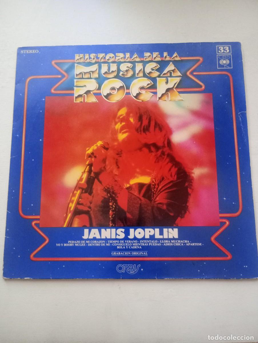 Vinyl records: Janis Joplin. Historia de la m&uacute;sica Rock. Recopilatorio. Vinilo.