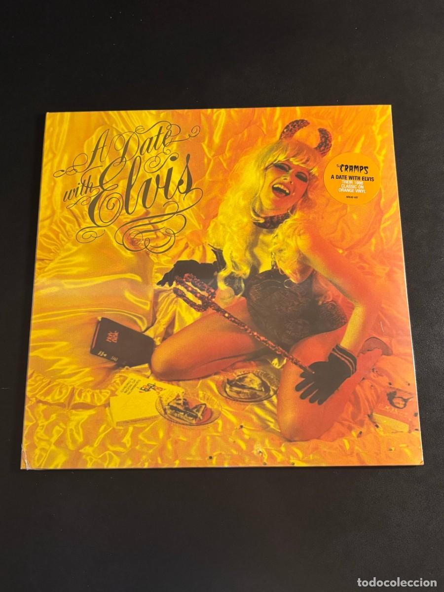 Discos de vinilo: The Cramps A Date With Elvis Disco de vinilo naranja LP punk poison ivy psychobilly