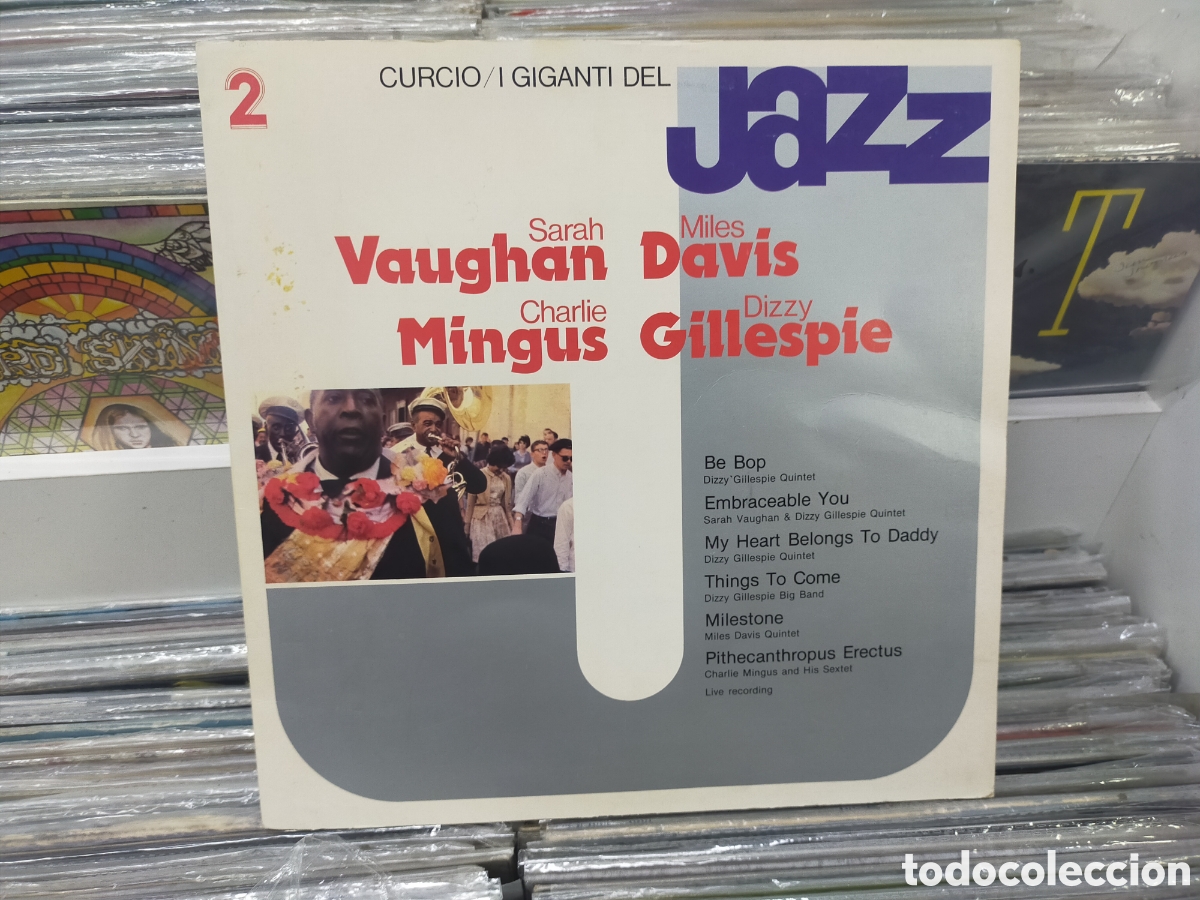 Discos de vinilo: Vaughan mingus Davis gillespie LP jazz Italia