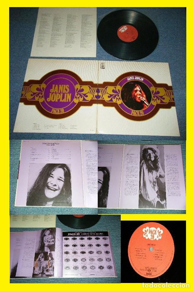 Discos de vinilo: JANIS JOPLIN / PACK 20 1972 RARA 1&ordf; EDIC ORG JAPAN + LIBRETO + ENCARTE + INSERTO, EXC