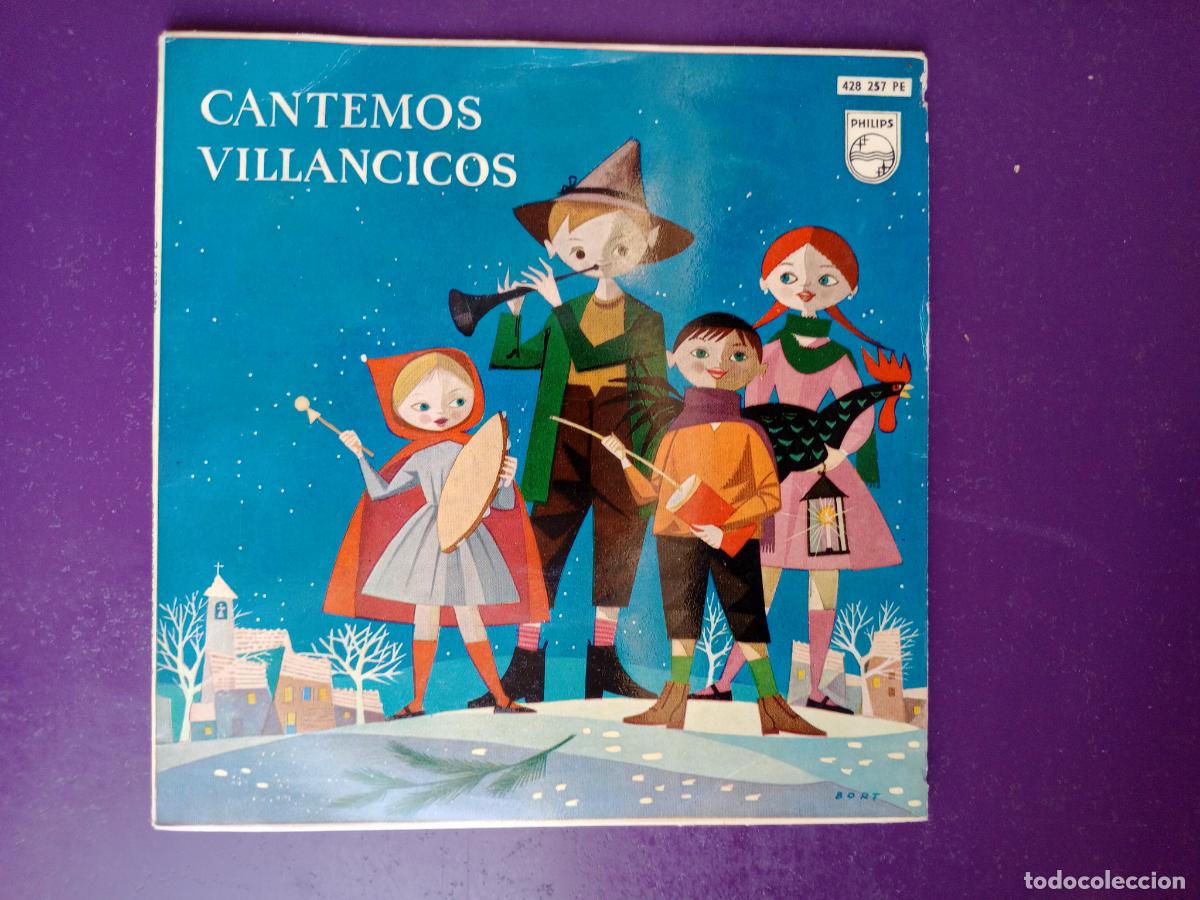 Discos de vinilo: CANTEMOS VILLANCICOS - EP PHILIPS 1960 - COROS ESCUELAS AVEMARIANAS - PORTADA BORT - NAVIDAD