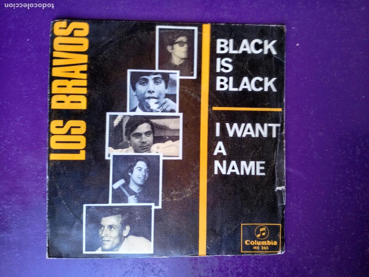 Discos de vinilo: LOS BRAVOS &ndash; BLACK IS BLACK / I WANT A NAME - SG COLUMBIA 1966 - POP BEAT, USO LEVE - TRICENTRE